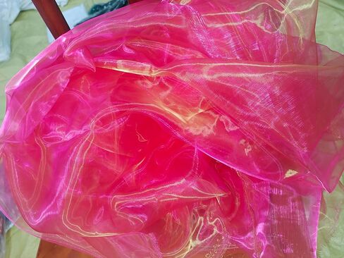 Two Tone Sheer Organza Fabric Iridescent -3.3 Yard Long,59-Inch Wide - for DIY,Sewing Crafts,Wedding & Party Decorations,Tulle,Gauze,Fabric Decorative Edge,Handicraft Enthusiasts（Two Tone Purple red） in Saudi Arabia