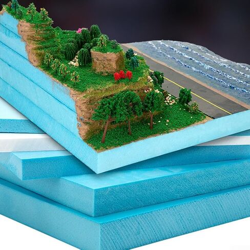 Craft Board Foam DIY Landscape Scenery Building DIY Model Material, High Density Rectangle Landscaping Block Diorama Base Foam Board Blue for Hobby Arts Crafts Accessory(30 * 40 * 5cm) in Kuwait