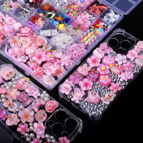 3980 Pcs Junk Case Charms Kit for Phone Case,Slime Craft,Cute Nail Art Charms in Kuwait