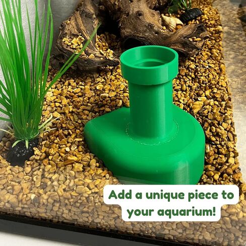 Chatelet REEFSHAPE Pipe Design Aquarium Viewing Tunnel | Underground Fish & Shrimp Corner Hideout with Pipe Entrance | Made in USA (Green) in Saudi Arabia