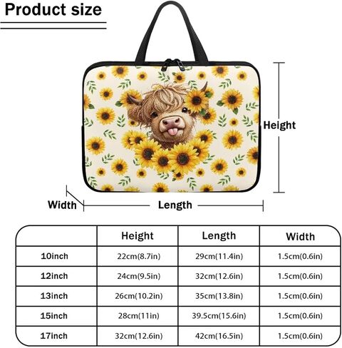 Laptop Case Women Men Laptop Bag Carrying Computer Bag with Handle for Travel Study Work Case Bag, 10-17 Inch in Kuwait
