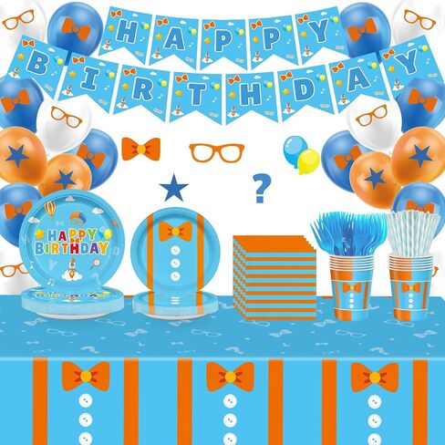 170pcs Dollhouse Party Supplies for Kids First Birthday Cartoon Cat 1st 2nd Party Decorations Paper Plates Napkins Paper Cups Tablecloth Balloons Banners For 24 Guests in Kuwait