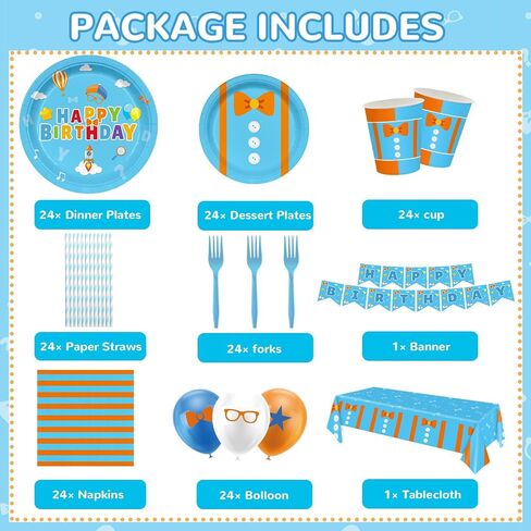 170pcs Dollhouse Party Supplies for Kids First Birthday Cartoon Cat 1st 2nd Party Decorations Paper Plates Napkins Paper Cups Tablecloth Balloons Banners For 24 Guests in Kuwait