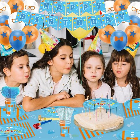 170pcs Dollhouse Party Supplies for Kids First Birthday Cartoon Cat 1st 2nd Party Decorations Paper Plates Napkins Paper Cups Tablecloth Balloons Banners For 24 Guests in Kuwait