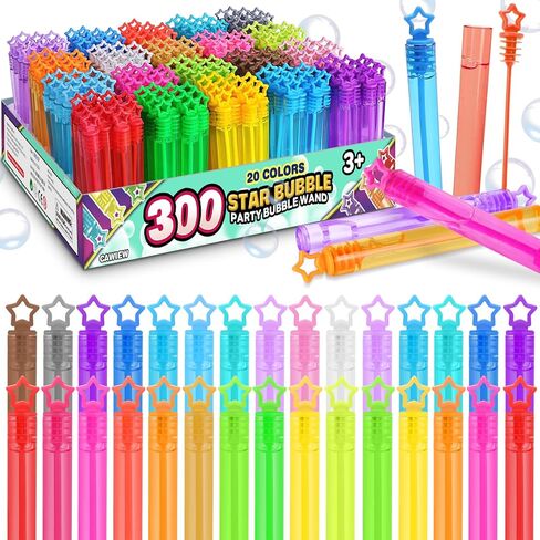 32 قطعة من 8 ألوان من فقاعات النيون المفضلة للحفلات للأطفال، عصا فقاعات النجوم الصغيرة مجمعة في صندوق هدايا كحشوة لحقائب الهدايا، هدايا للفصل الدراسي، لعبة جوائز الكرنفال، هدايا عيد الميلاد، مستلزمات الحفلات للأطفال الصغار in Kuwait