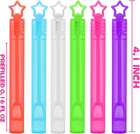 32 قطعة من 8 ألوان من فقاعات النيون المفضلة للحفلات للأطفال، عصا فقاعات النجوم الصغيرة مجمعة في صندوق هدايا كحشوة لحقائب الهدايا، هدايا للفصل الدراسي، لعبة جوائز الكرنفال، هدايا عيد الميلاد، مستلزمات الحفلات للأطفال الصغار in Kuwait