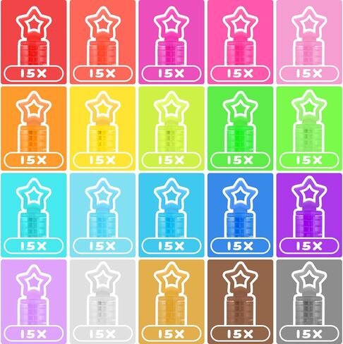 32 قطعة من 8 ألوان من فقاعات النيون المفضلة للحفلات للأطفال، عصا فقاعات النجوم الصغيرة مجمعة في صندوق هدايا كحشوة لحقائب الهدايا، هدايا للفصل الدراسي، لعبة جوائز الكرنفال، هدايا عيد الميلاد، مستلزمات الحفلات للأطفال الصغار in Kuwait