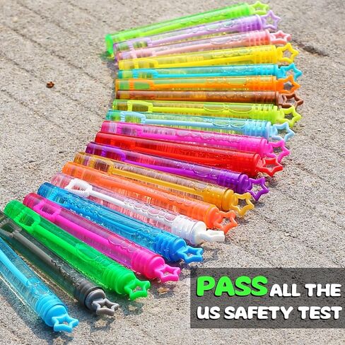 32 قطعة من 8 ألوان من فقاعات النيون المفضلة للحفلات للأطفال، عصا فقاعات النجوم الصغيرة مجمعة في صندوق هدايا كحشوة لحقائب الهدايا، هدايا للفصل الدراسي، لعبة جوائز الكرنفال، هدايا عيد الميلاد، مستلزمات الحفلات للأطفال الصغار in Kuwait