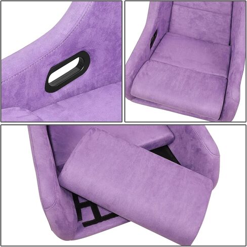 J2 Engineering J2-RS-004-BK Pair of Black Stitching Reclinable Back Rest Racing Bucket Seats 35" H X 23" W X 23" D Universal Fit in Saudi Arabia