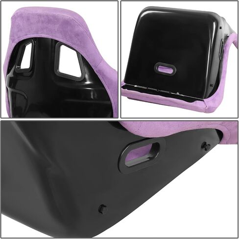 J2 Engineering J2-RS-004-BK Pair of Black Stitching Reclinable Back Rest Racing Bucket Seats 35" H X 23" W X 23" D Universal Fit in Saudi Arabia
