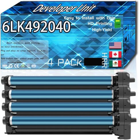 Compatible for Toshiba 6LK49204000 Replacement Developer Unit Used with E Studio 2000AC 2010AC 2500AC 2510AC Printers, High Production Multiple Options (4-Pack BK/C/M/Y) in Saudi Arabia