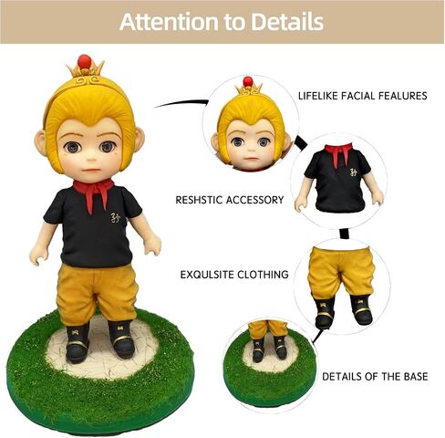 Custom Bobblehead – Personalized Bobbleheads Customized from Your Photo with AI Cartoon Style Handmade Full Body Action Figure Unique Gift for Fans, Boyfriend, Family (5inch) in Saudi Arabia