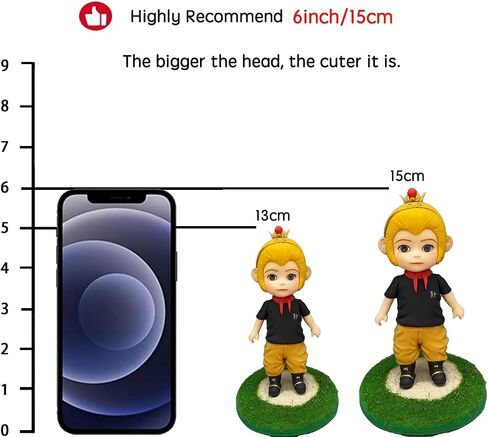 Custom Bobblehead – Personalized Bobbleheads Customized from Your Photo with AI Cartoon Style Handmade Full Body Action Figure Unique Gift for Fans, Boyfriend, Family (5inch) in Saudi Arabia