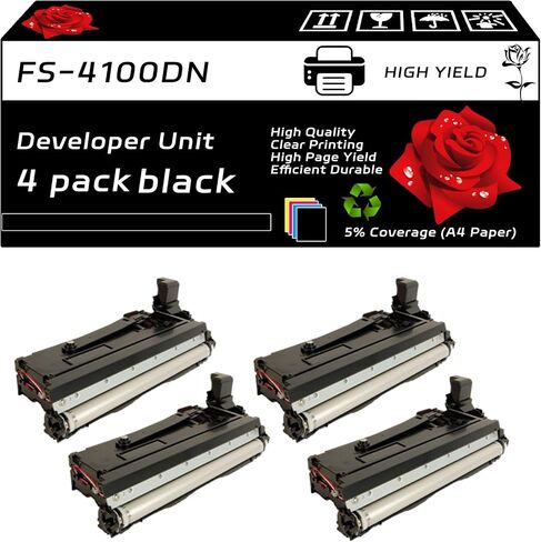 FS-4100DN Developer Unit Compatible for Kyocera ECOSYS M3040idn M3145idn M3540idn M3550idn M3560idn M3645idn M3655idn Printers (1 Pack Black) in Saudi Arabia