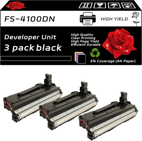 FS-4100DN Developer Unit Compatible for Kyocera ECOSYS M3040idn M3145idn M3540idn M3550idn M3560idn M3645idn M3655idn Printers (1 Pack Black) in Saudi Arabia