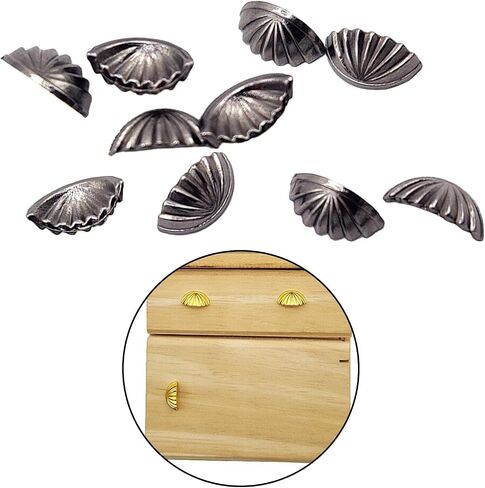 10pcs/Pack Dollhouse Miniature Drawer Pulls Handles 1:12 Decor, Black in Saudi Arabia