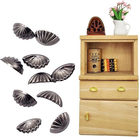 10pcs/Pack Dollhouse Miniature Drawer Pulls Handles 1:12 Decor, Black in Saudi Arabia