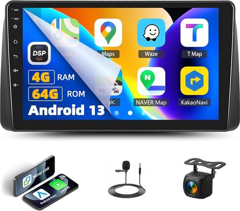 2G 64G Carplay Radio for Dodge Grand Caravan 2011-2020 / for Chrysler Town & Country 2012-2016 with Android Auto, Android 13 Car Radio 9" Touchscreen GPS Bluetooth 16EQ Hi-Fi/WiFi+Backup Camera&Mic in Saudi Arabia