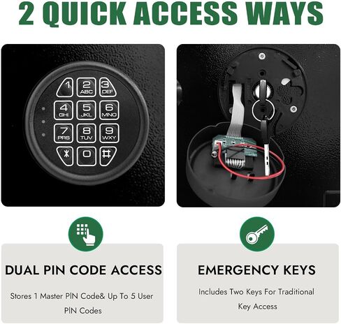9.5 CUB Drop Safe Heavy Duty Dual Door Safe Box Fireproof Waterproof Money Safes Box withDigital Combination and Anti-Fishing & Free Fireproof Bag for Home Office Jewelry Documents in Saudi Arabia