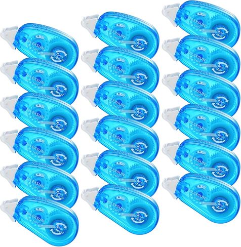6 Pack Double Sided Glue Tape Roller for Scrapbooking, Adhesive Tape Roller for Crafts Photos, Sticky Glue Tape Runner for Kids Adults, Crafts School Office Supplies, Blue(0.31 Inch x 19.6 FT) in Saudi Arabia