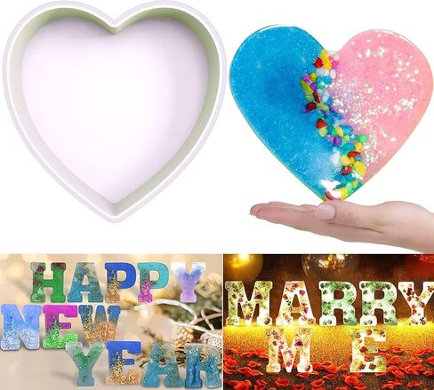 Resin Mold, Large Letter E 3D Silicone Molds for Epoxy Resin Casting, Alphabet Moldes De Silicona para Resina for Art, Soap, Clay Crafts, Home Party Decorations, Jewelry, Candle Wax, DIY Cake Candy in Saudi Arabia