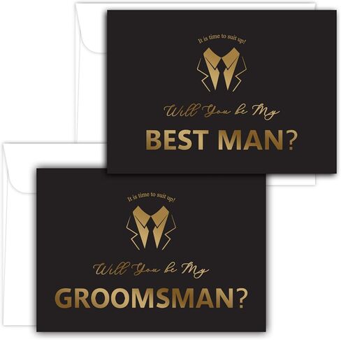 PartyGifts & Beyond 8 PCS Groomsmen Proposal Hife Box 6 هل ستكون مربع هدايا Groomsman و 2 هل ستكون أفضل Man Box (BK-B) in Kuwait