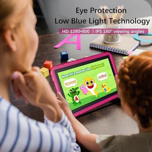 Kids Tablet 10.1 Inch 4GB 64GB Android 13 WiFi Bluetooth Parental Control Light Pink in Saudi Arabia