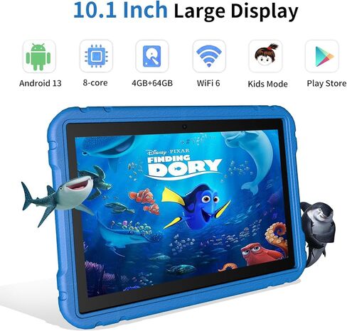 Kids Tablet 10.1 Inch 4GB 64GB Android 13 WiFi Bluetooth Parental Control Light Pink in Saudi Arabia