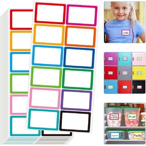 540 Pcs 12 Colors Name Tags Stickers, 2"x3"Plain Name Tag Labels Colored Blank Name Stickers for School Office Home Clothes and Mailing