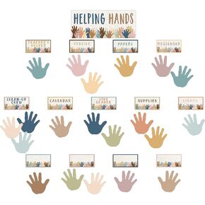 Teacher Created Resources Everyone is Welcome Helping Hands Mini Bulletin Board Classroom Decor (TCR7122)