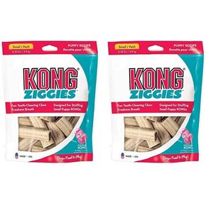 Kong - Enhanced Ziggies Puppy - Teeth Cleaning Dog Treats - Small (Best Used with Kong Puppy Rubber Toys)