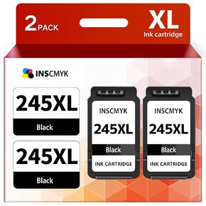 245XL Black Replacement for Canon 245XL Ink Cartridge Combo Pack PG-245XL for Pixma MX490 MG2524 MG2525 MG2522 TR4527 TR4520 TS302 TS3120 TS3320 TS3322 TS202 Printer (2 Black,2 Pack)