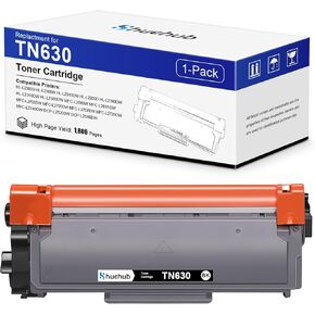 TN630 Black Toner Cartridge Replacement for Brother TN-630 TN630 Toner for HL-L2300D HL-L2305W HL-L2320D HL-L2340DW HL-L2360DW HL-L2380DW MFC-L2680W MFC-L2700DW MFC-L2720DW DCP-L2540DW Printer, 1-Pack
