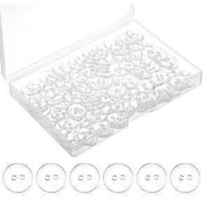 120pcs أزرار واضحة للخياطة ، أزرار خياطة ثقب ، و 1/2 بوصة للخياطة زر شفافة للمعطف ، والسراويل ، واللباس ، والتنورة ، وزر للحرف اليدوية و DIY