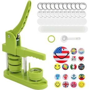 Button Maker Machine, 32mm / 1.25 inch with 500pcs, Button Maker Kit Easy Installation, Children DIY Gifts, Pin Badge (32mm - 500pcs)