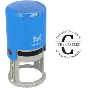 MasterMark Custom Round Self-Inking Rubber Stamp - 1.5" Diameter Impression