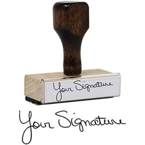 Signature Stamp - Customizable Signature Stamp - Personalized Wooden Hand Stamp Signature Stamps