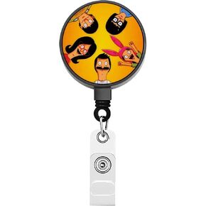 BEKECH Burgers Style Inspired Badge Reel Gift Cartoon TV Show Merchandise Gift for Burgers Fans