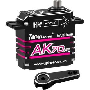 GOUPRC AK 70kg Aluminium Brushless Servo for 1/8 1/10 1/12 RC Truck Car Crawler Boat Robot, 8.4V Oblique Gear High Torque Steering Servo