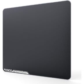 llano MP001 Tempered Glass Gaming Mouse Pad for FPS Gamers, 17.7"x15.8" Large Ultra-Smooth 0.85μm Micro-Etched Surface, 3mm Thick, Non-Slip Base, Compatible with Razer Viper/Logitech G502, Large