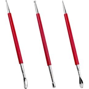 FINBe 3pcs Leather Carving Tool Stainless Steel Leather Tip Stylus Sculpting Tool Leather Craft DIY Carving Tool