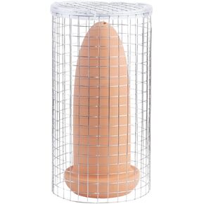 Saim Fish Breeding Cones Cave, Ceramic Spawning Breed Cone, Spawning Slates for Fish Tank Spawning Barrels for Discus Fish Angelfish - 9.94 inch with Isolation net