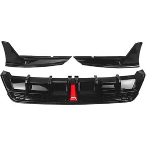 Spoiler Separator, Front Spoiler Splitter & Rear Diffuser Bumper Lip Plate Glossy Black Compatible for Toyota Camry SE XSE 2018-2024