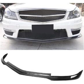 Spoiler Separator, Carbon Fiber Car Front Bumper Lip Spoiler Compatible for Benz C Class W204 C204 C63 Only AMG 2012 2013 2014 Front Lip Splitters(Style 1)