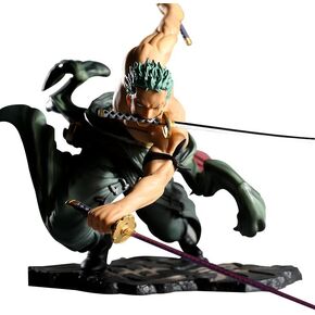 Figure Roronoa Zoro Action Figure ، Three Swords Zoro anime thement تمثال 7 بوصة مجموعة PVC DOLL DOLL GIFT للفتيات والفتيان