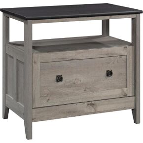 Sauder August Hill Open Shelf Lateral File Cabinet, Mystic Oak Finish
