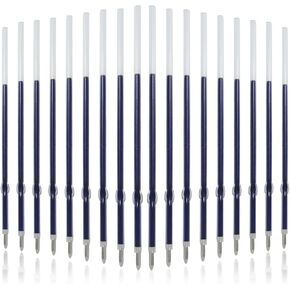 20 PCS Ballpoint Ink Enk -chists - 0.7 مم نصيحة متوسطة - طولها 107 مم - حبر أسود للأقلام القابلة للسحب ، مثالية للكتابة والمدرسة والاستخدام المكتبي