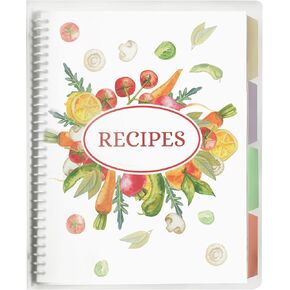 Recipe Book for Own Recipes, Has the Durable and Waterproof Plastic Cover, 240 Pages in Recipe Book to Write in Your Own Recipes end They Comes with 4 Conversion Chart with Each Recipe Book
