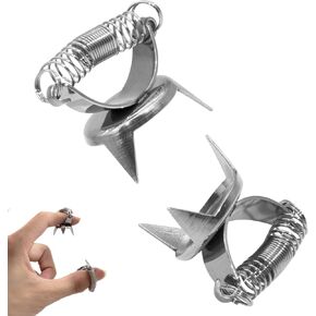 2PCS Clay Glaze Clamps Fingertip Dipping Glaze Clips, Sculpture Dipping Tong, Glazing Tongs for Pottery (Sliver)