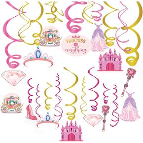 Princess Party Decorations, 30 CT Princess Birthday Party Supplies for Baby Shower Decorations, Princess Theme Birthday Party